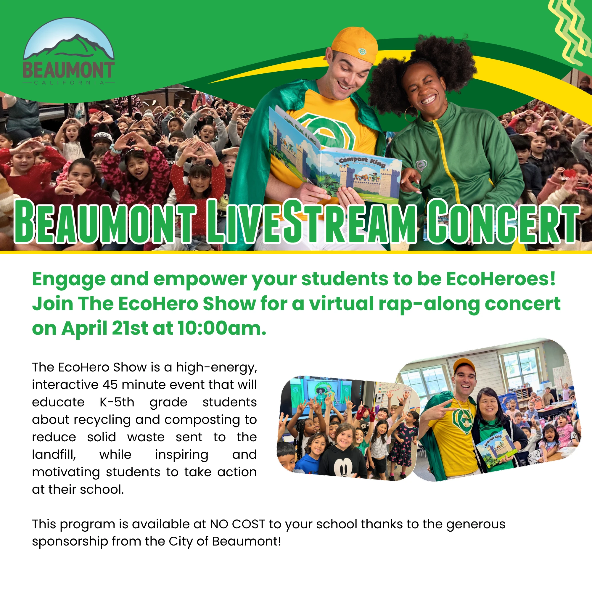 Beaumont Livestream Concert flyer